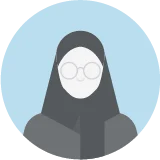 Illustration of a sister in a hijab, profile placeholder