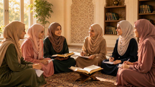 AMCC Sisters Program — women gathered for an Islamic class at the community center