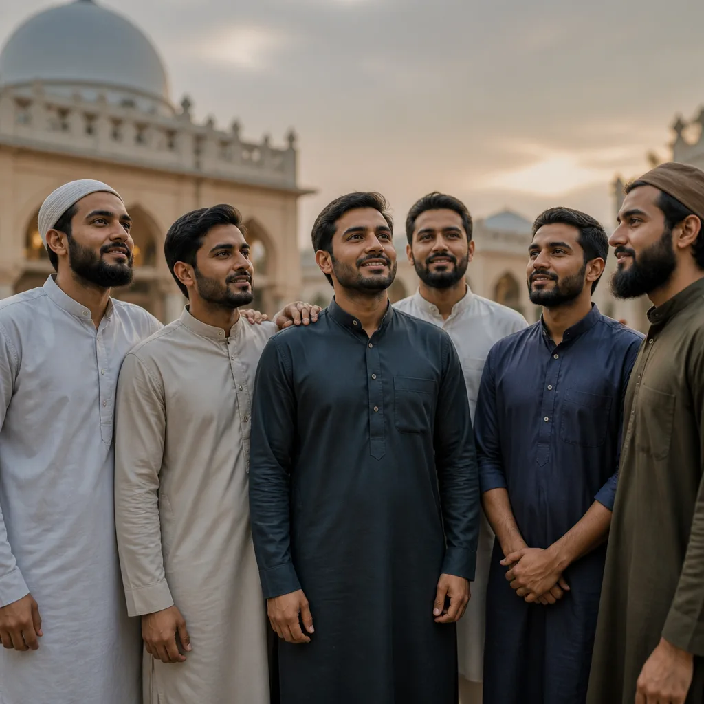 Brothers standing together in a serene outdoor setting representing steady growth and community impact.