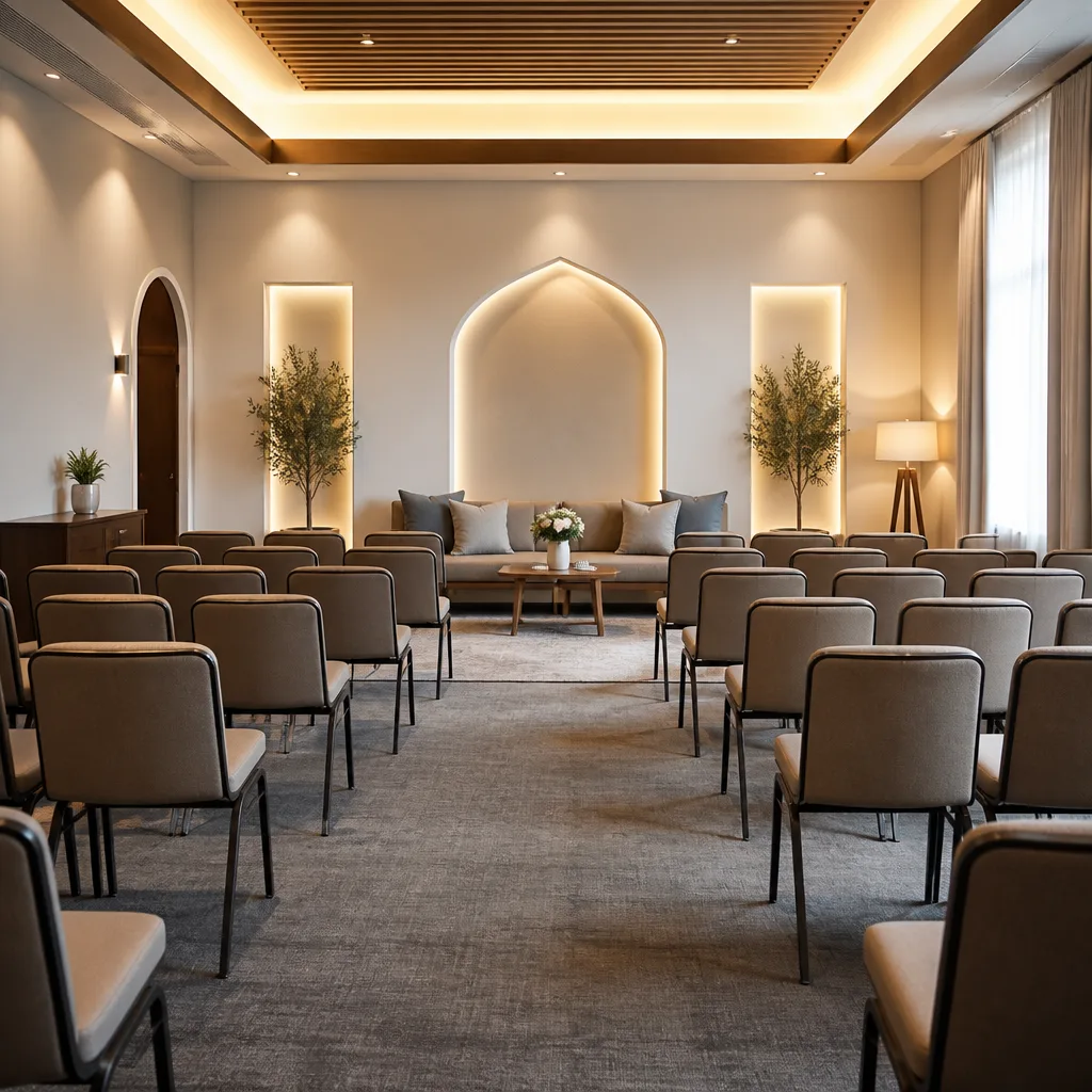 Welcoming community hall setup designed to support dawah and new Muslims programs
