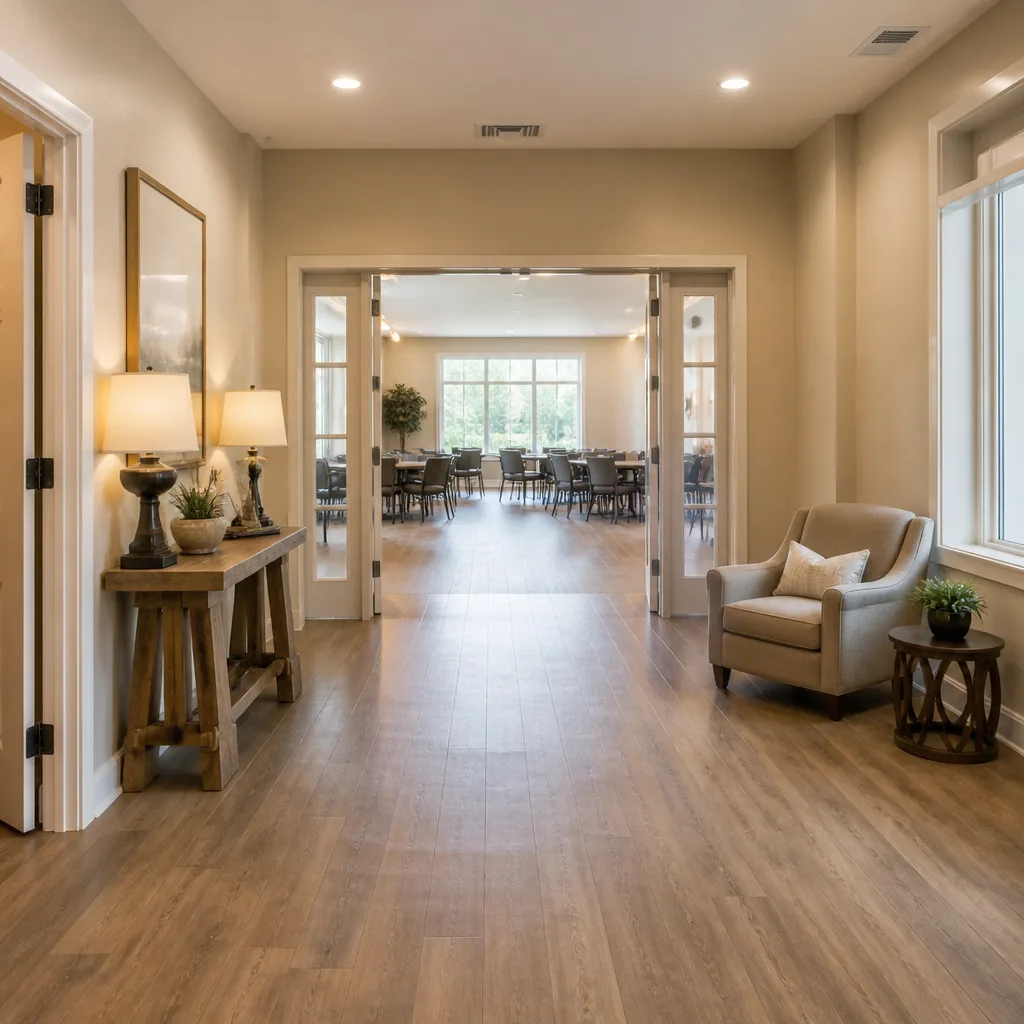 Welcoming, clean hall environment for inclusive youth and community gatherings in Longwood