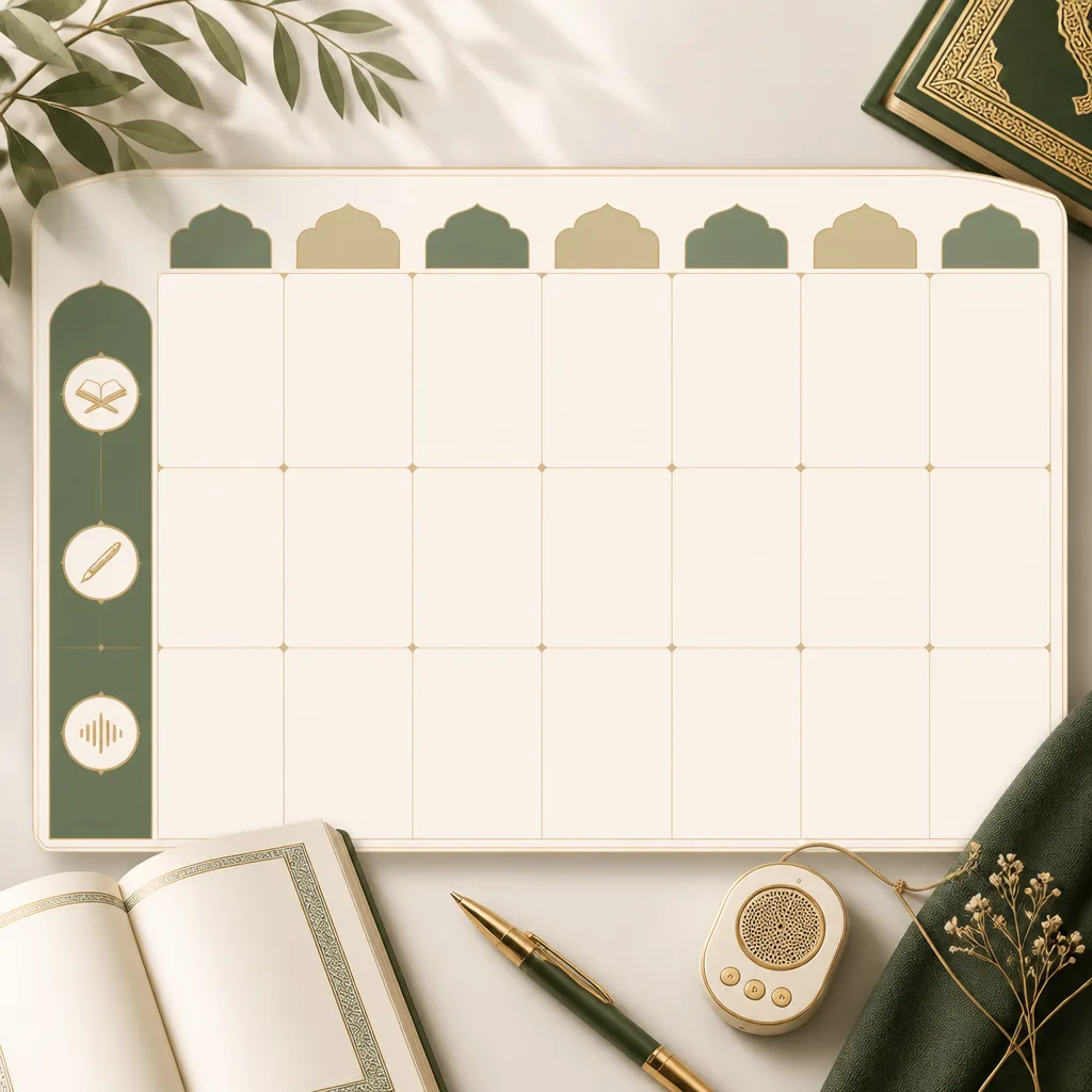 A minimalist representation of weekly study and review accountability