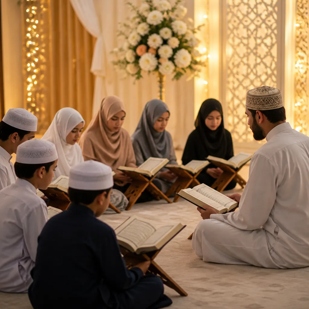 Students and teachers gathered for a Qur’an recitation and milestone celebration