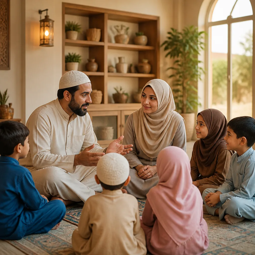 Parents and children learning together in a welcoming community setting (no visible text).