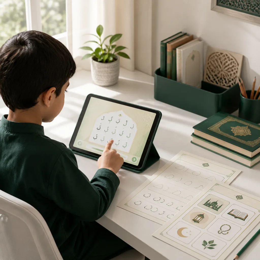 Guided Qur’an learning with printable resources supporting homeschool practice.
