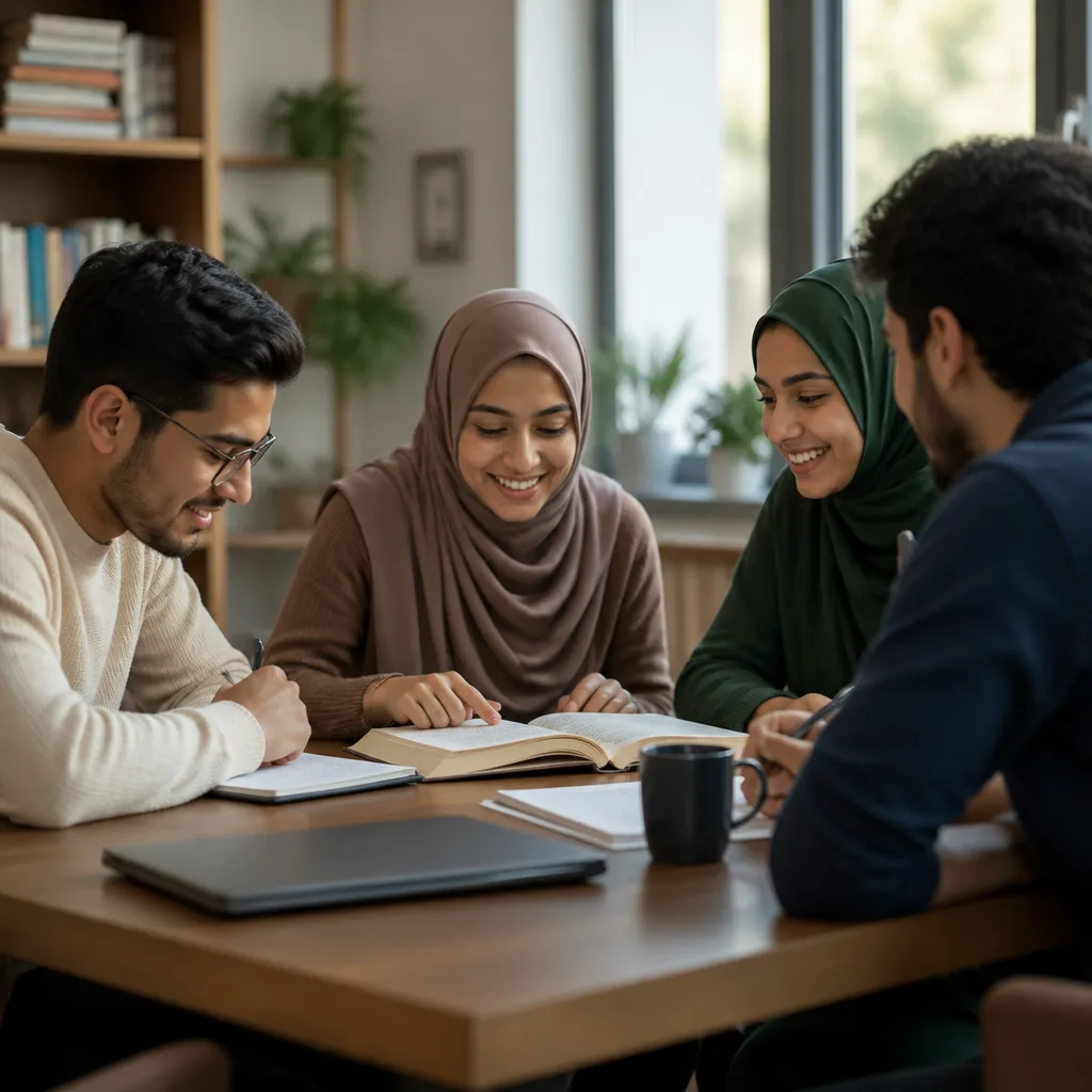 Youth learning together in a welcoming community setting