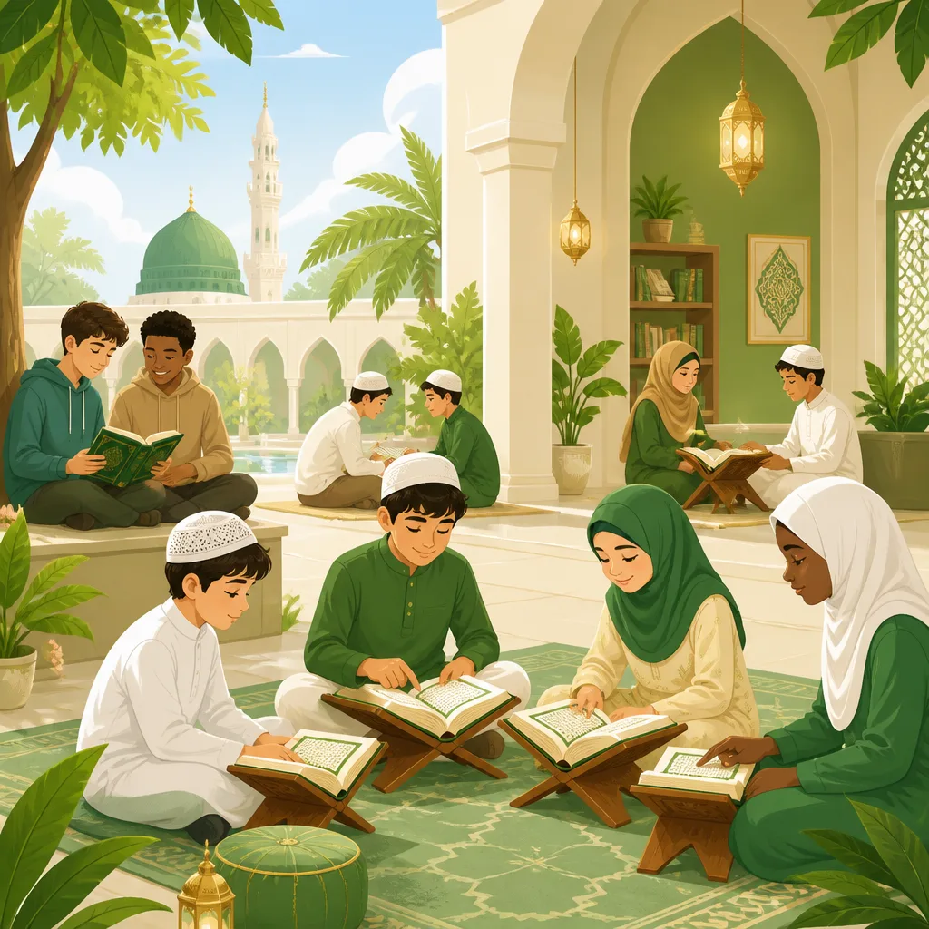 Summer Quran learning for kids and teens with Tajweed practice and memorization