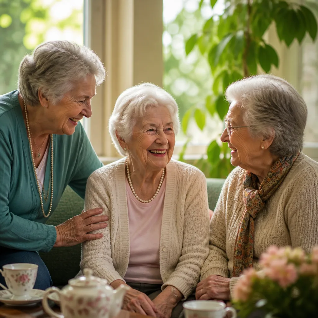 Warm community care moment