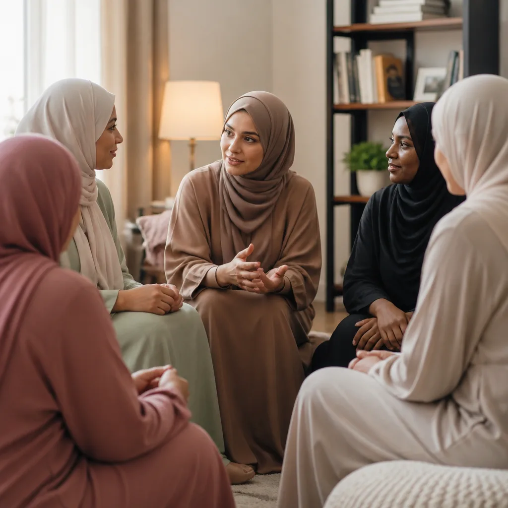 Sisterhood support in a warm, faith-centered community setting