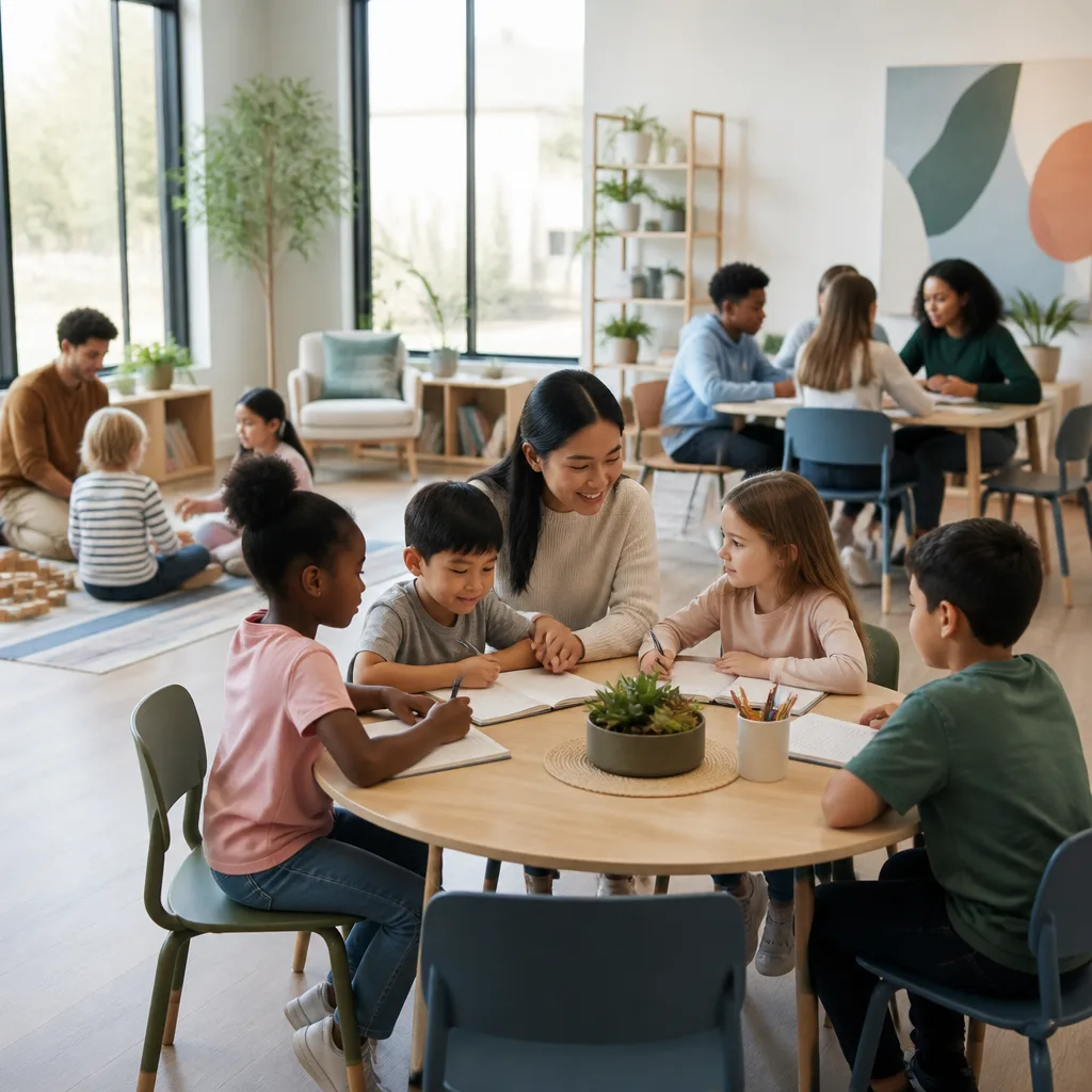 Age-based learning groups for children and youth in an inclusive community environment