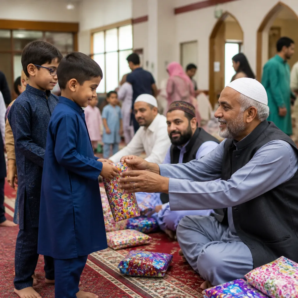 Families and children sharing a community celebration moment