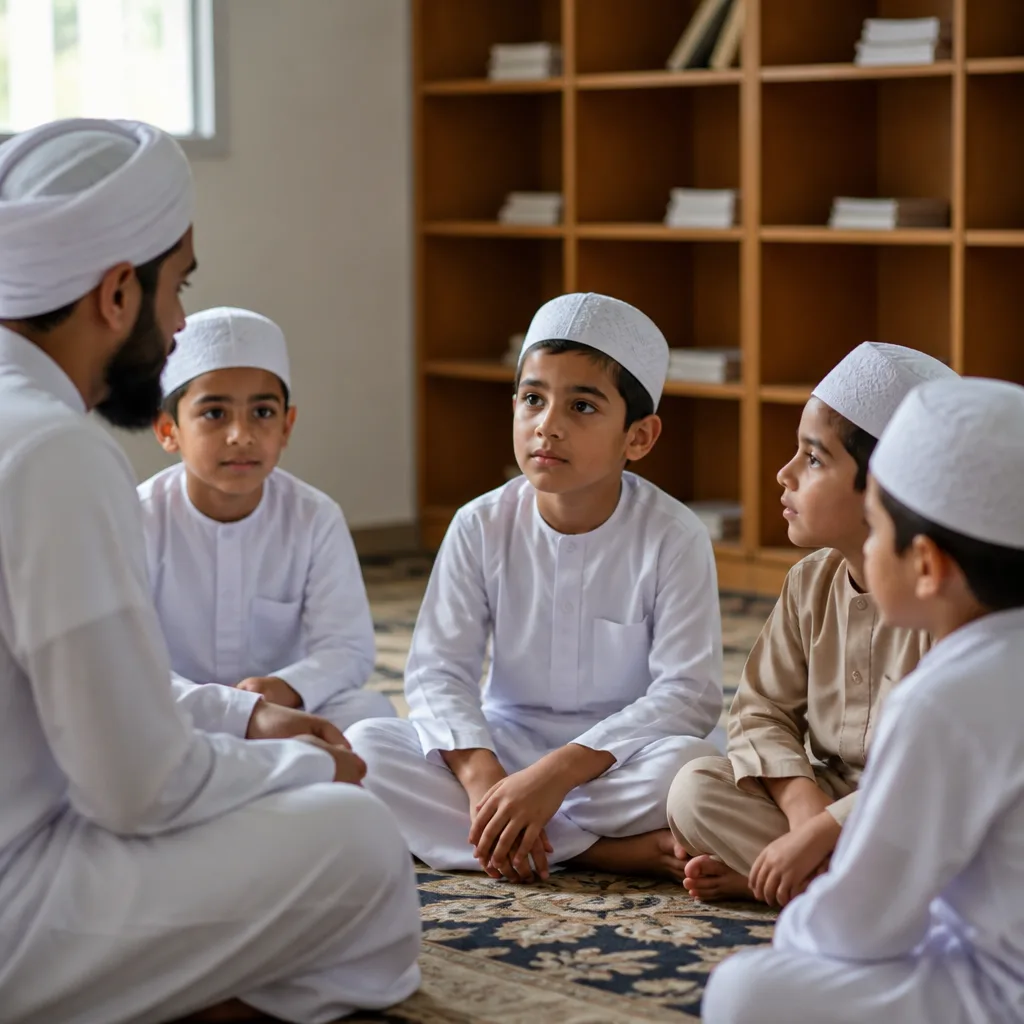 Students in a calm study and recitation setting