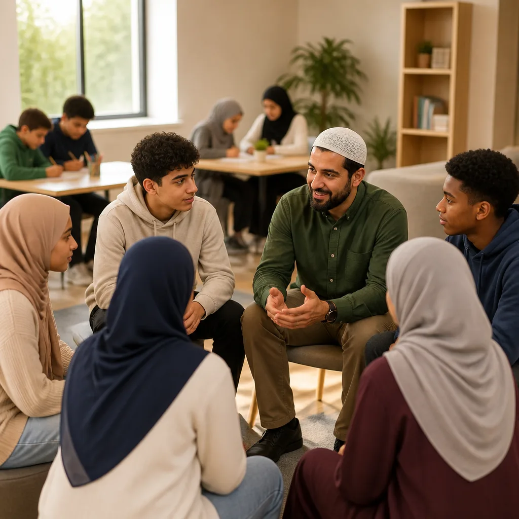 Youth learning and discussion in an AMCC-style community setting