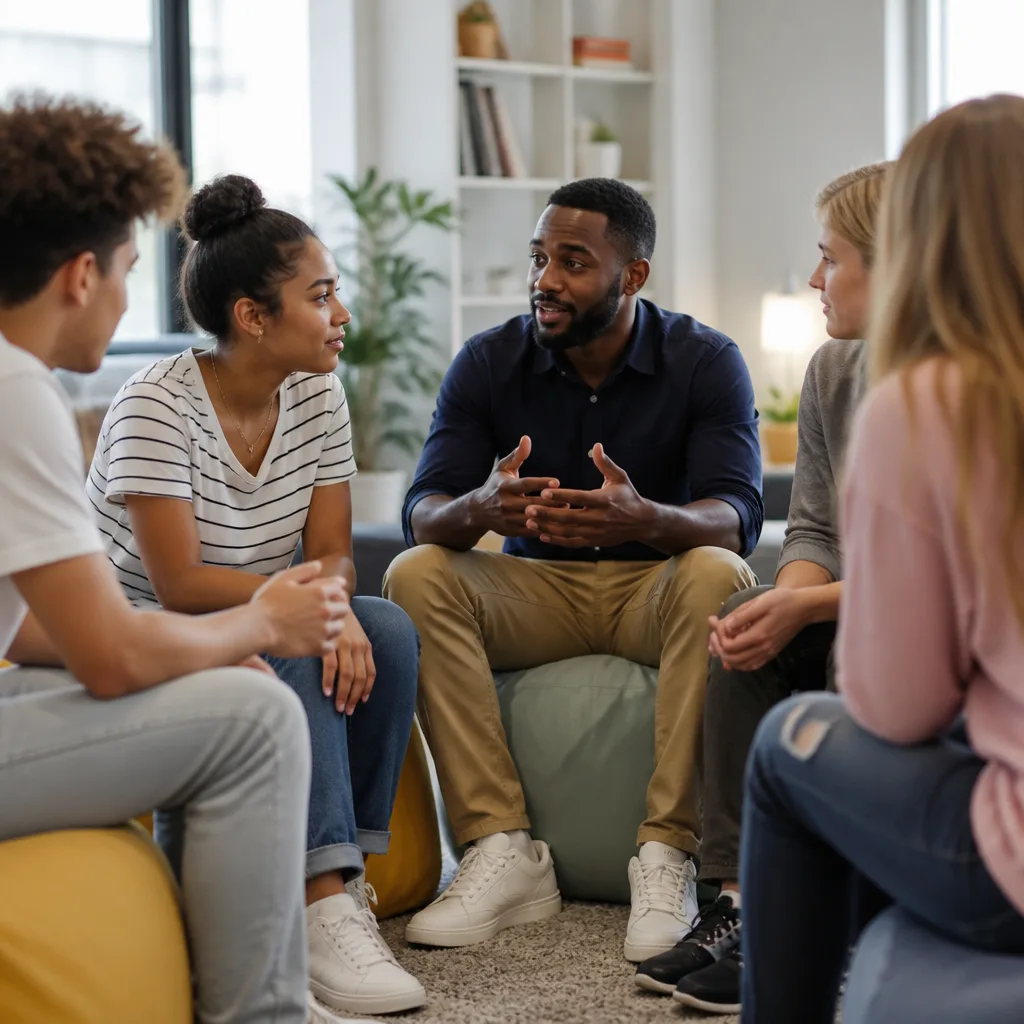 Mentorship circle with youth learning together