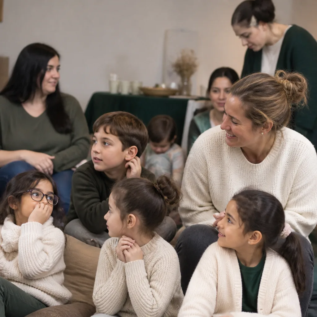 Children feeling comfortable and included during a community celebration.