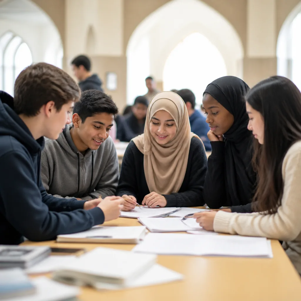 Teenagers building belonging and faith together during weekend school