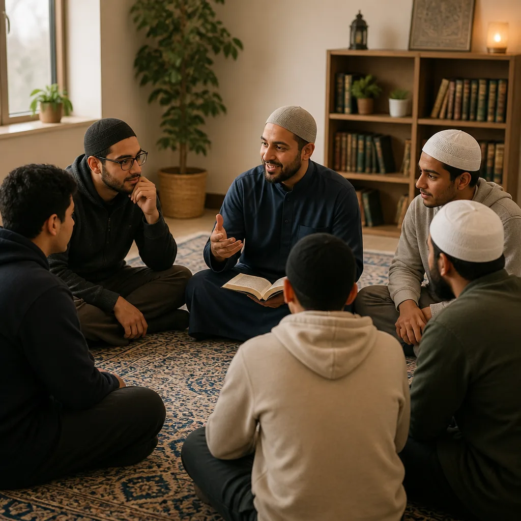 Brothers learning and mentoring together in community