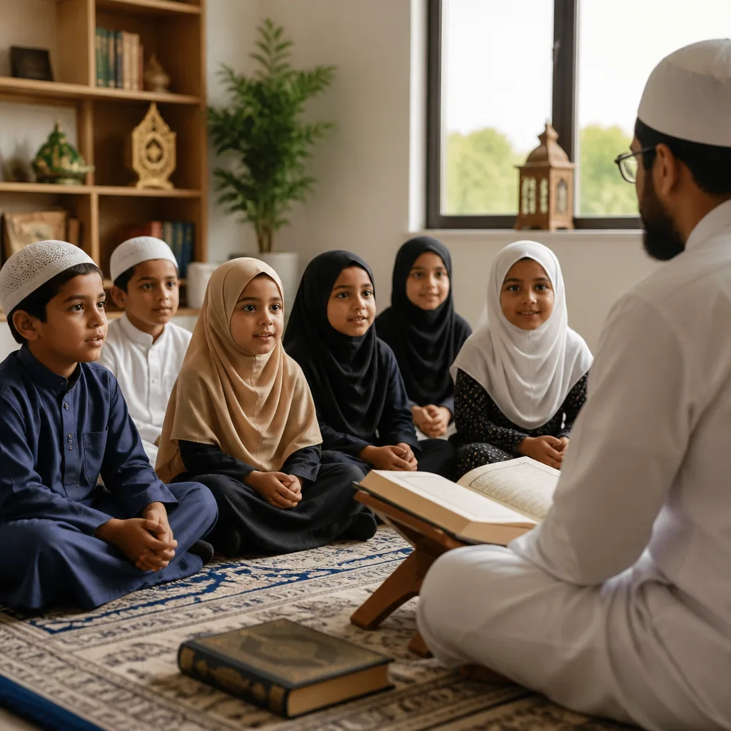 Children listening during a peaceful classroom learning session