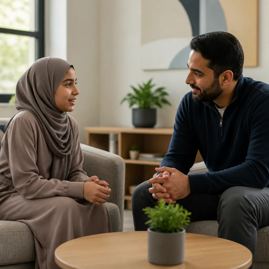 Youth exploring Islam with supportive mentorship in a welcoming community setting.
