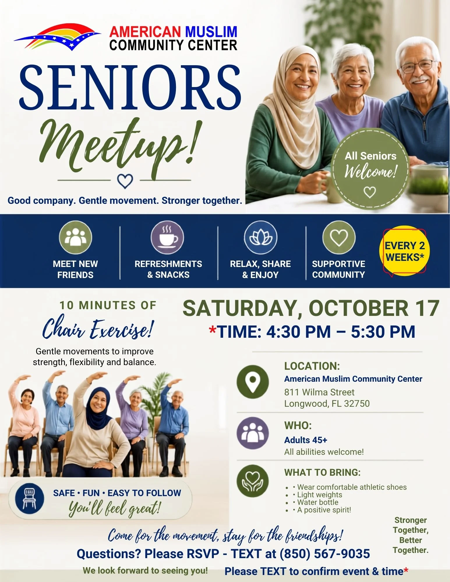 AMCC Seniors Meetup & Exercise