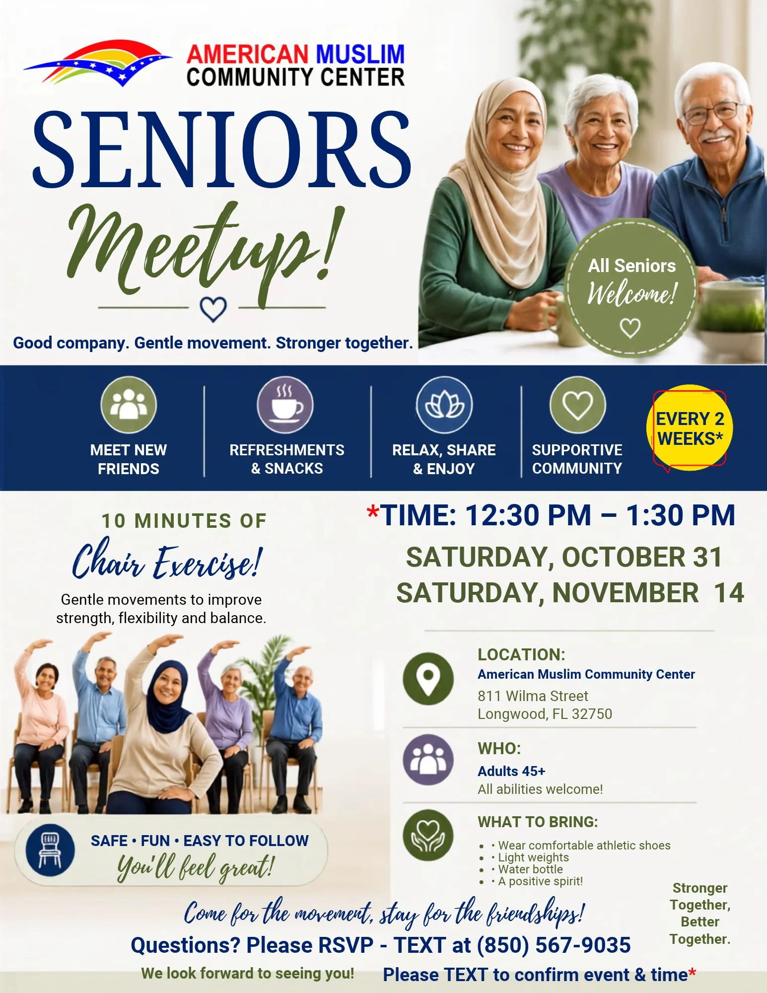 AMCC Seniors Meetup & Exercise
